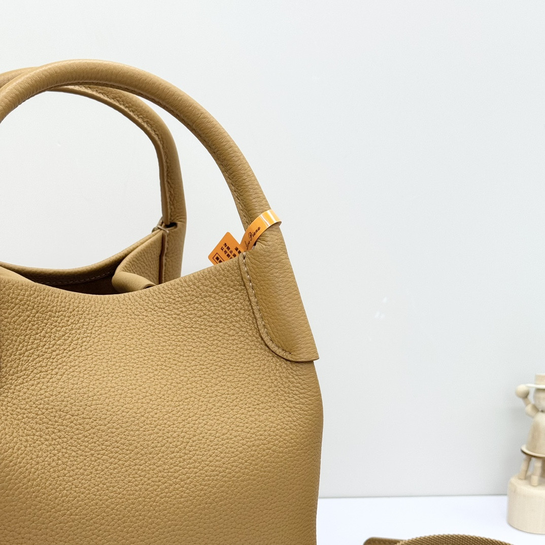 Loro Piana Small Bale Bag Grained Calfskin 17 x 17 x 21 cm