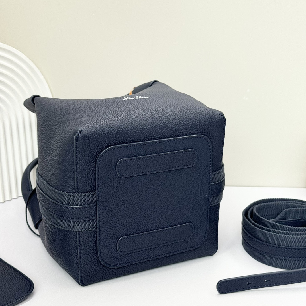 Loro Piana Small Bale Bag Calfskin 17 x 17 x 21 cm