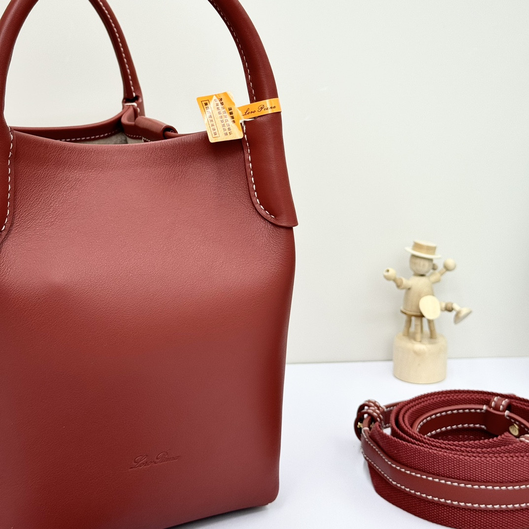 Loro Piana Small Bale Bag Calfskin 17 x 17 x 21 cm