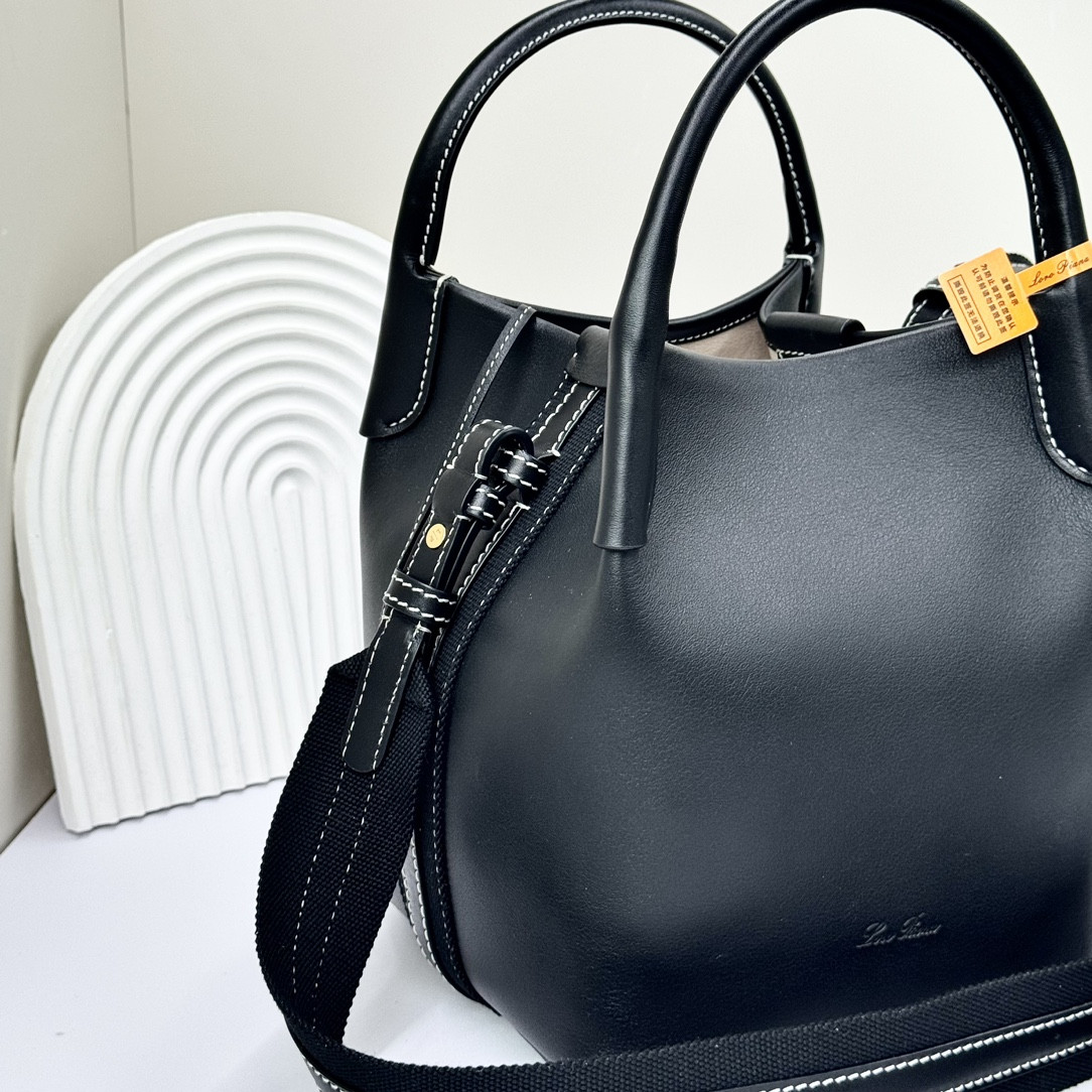 Loro Piana Small Bale Bag Calfskin 17 x 17 x 21 cm