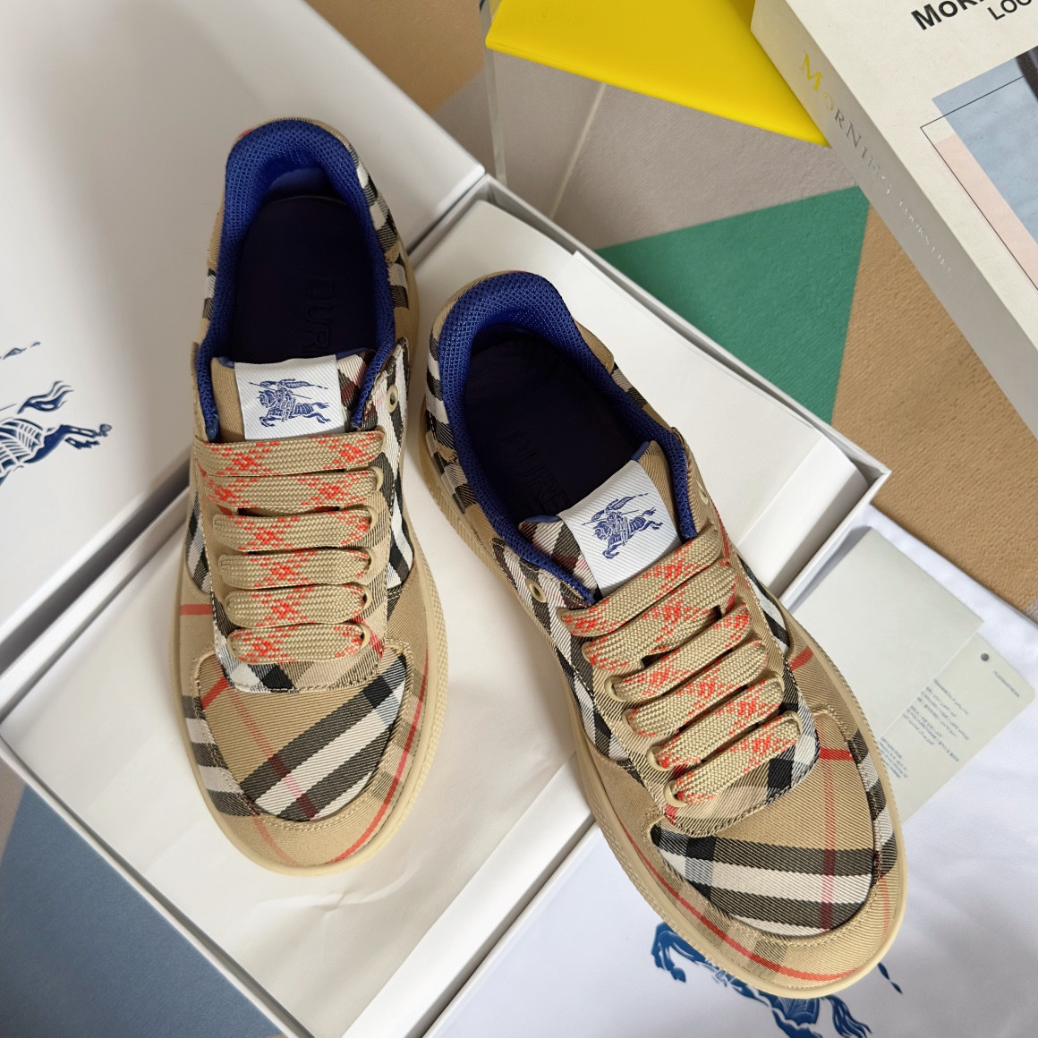 UA Burberry Check Terrace Sneakers