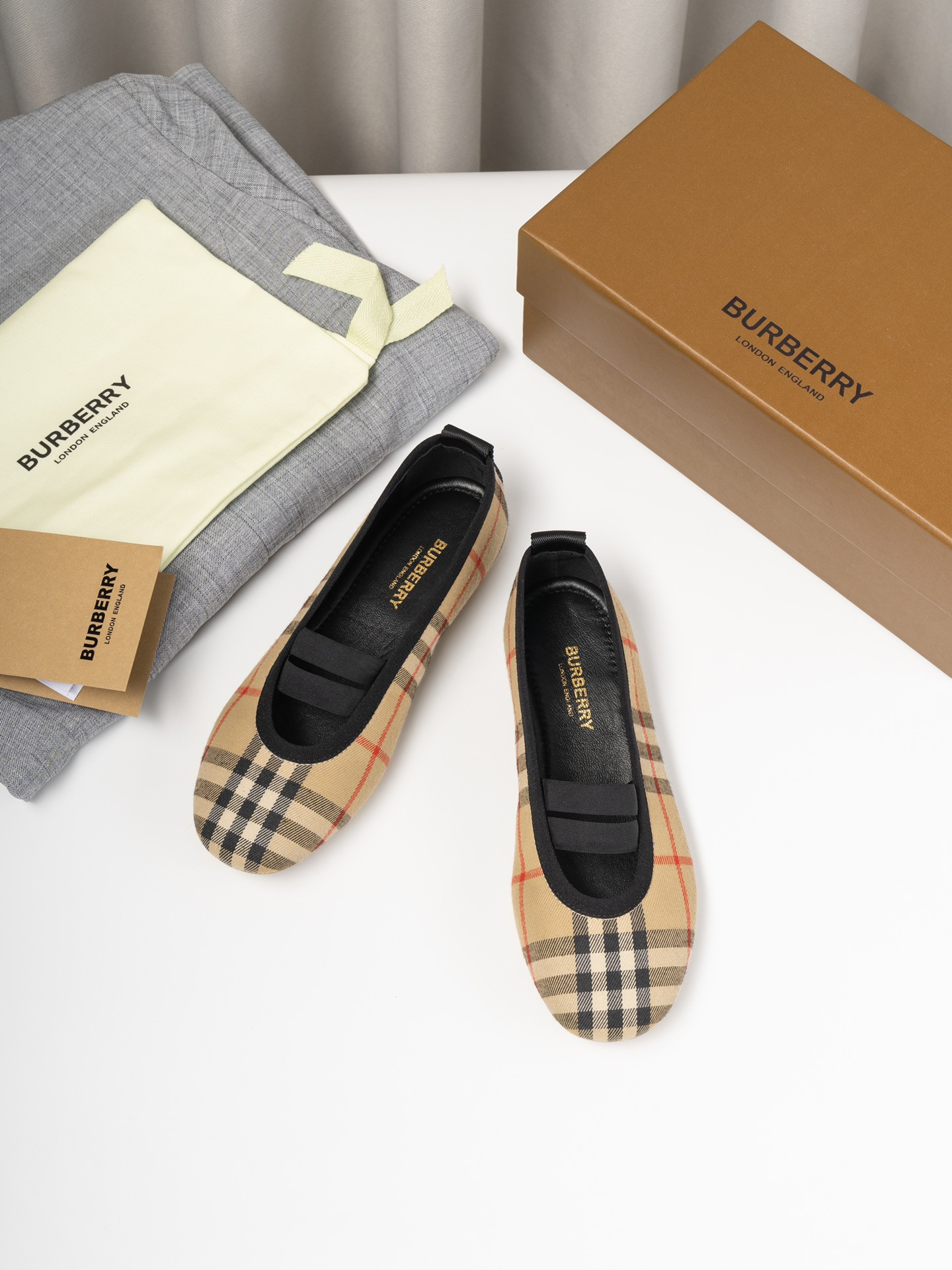 UA Burberry Check Mary Jane Flats