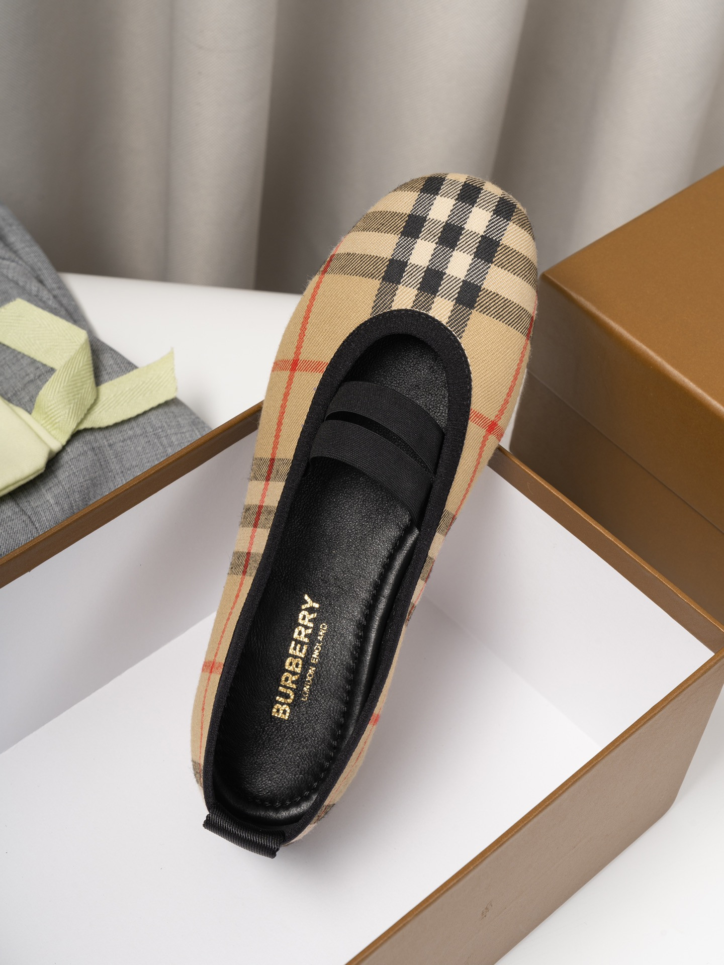 UA Burberry Check Mary Jane Flats