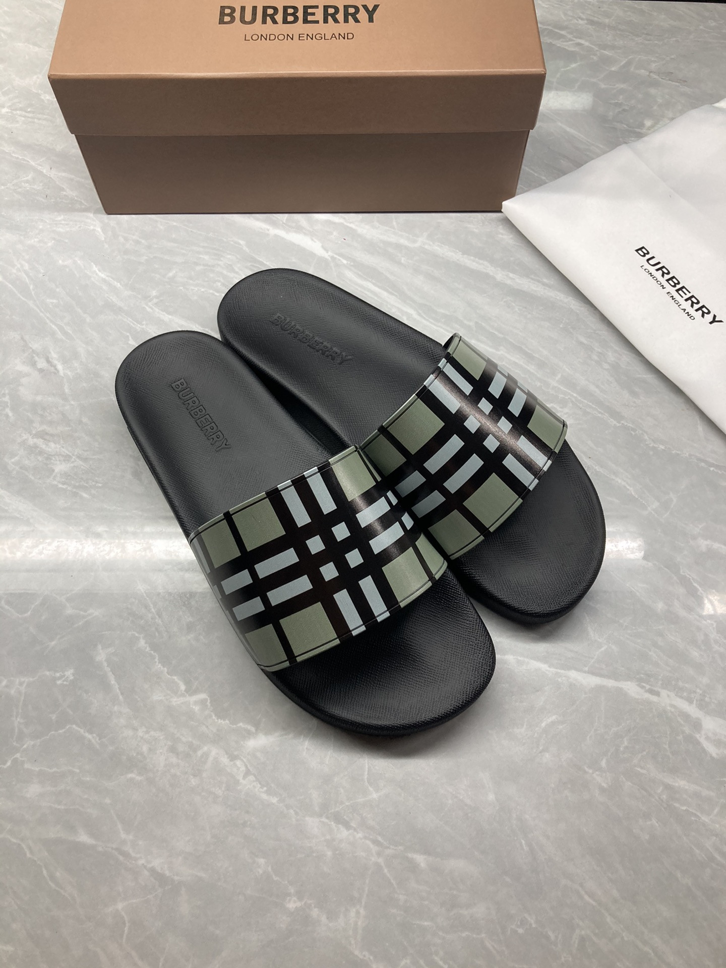 Burberry Check Slides