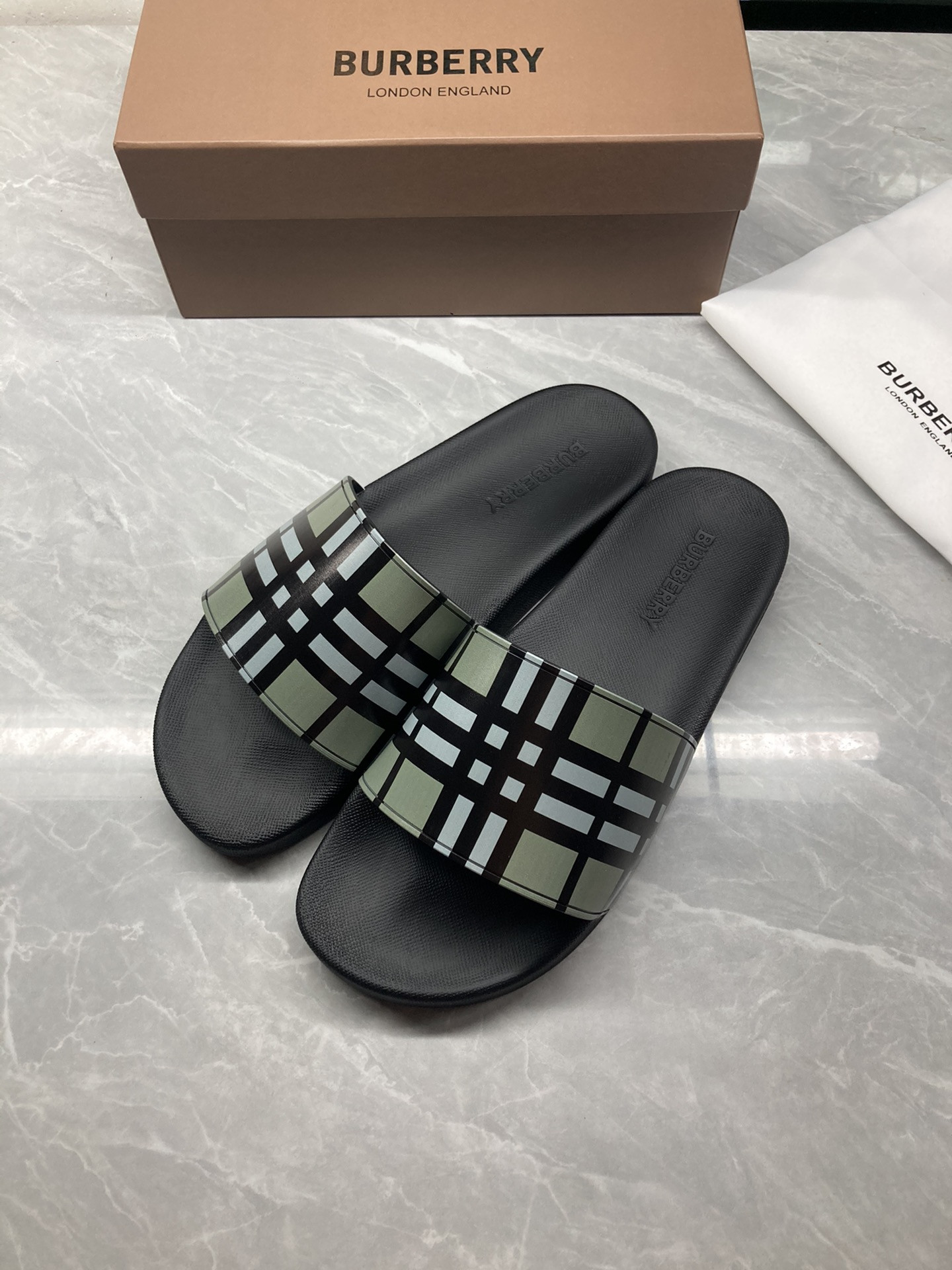 Burberry Check Slides