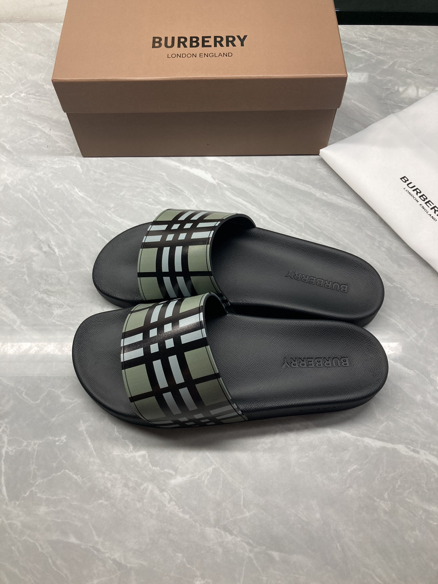 Burberry Check Slides