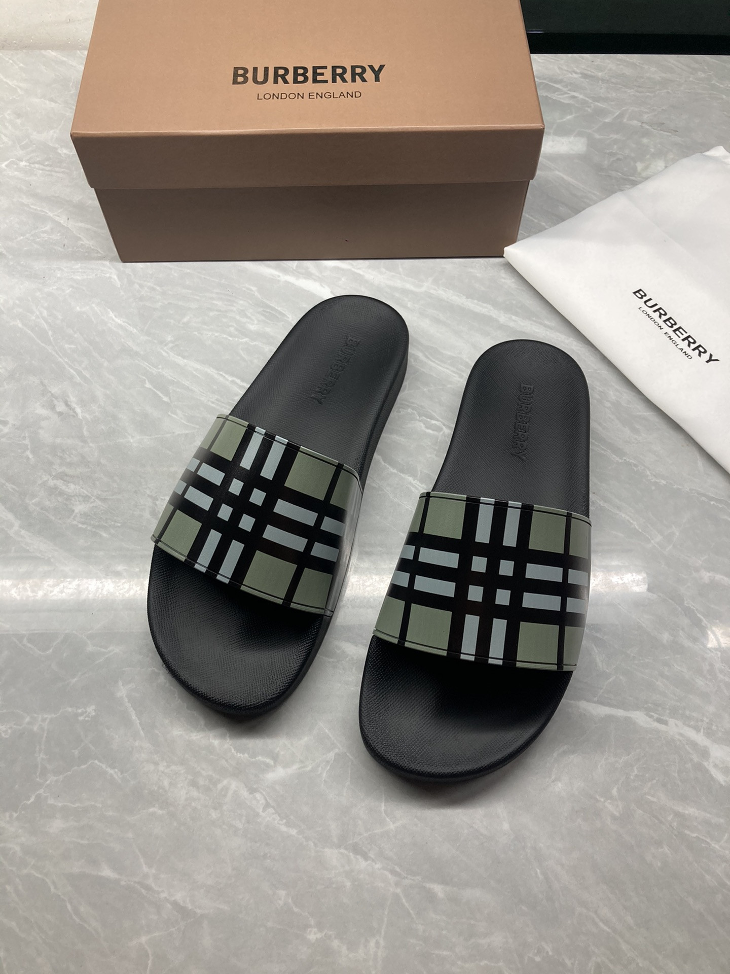 Burberry Check Slides