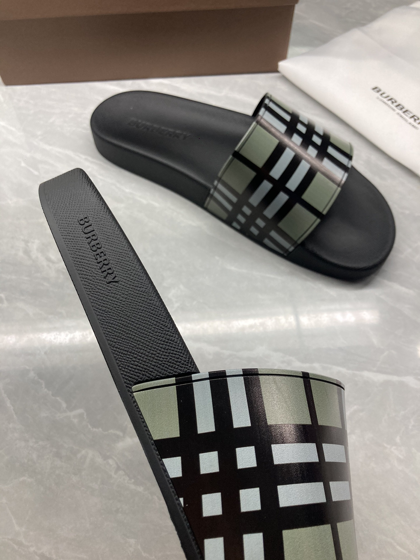 Burberry Check Slides