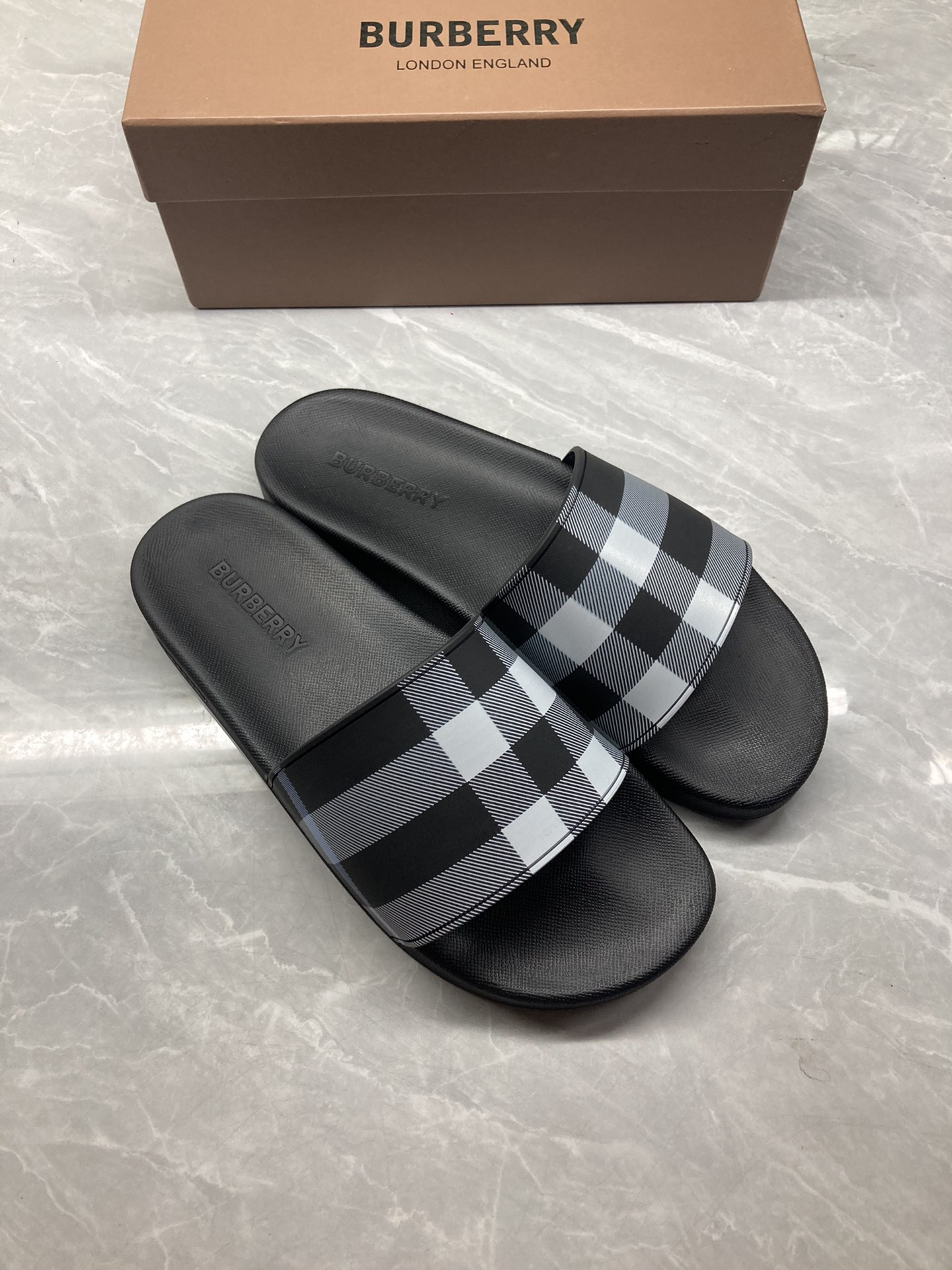 Burberry Check Slides
