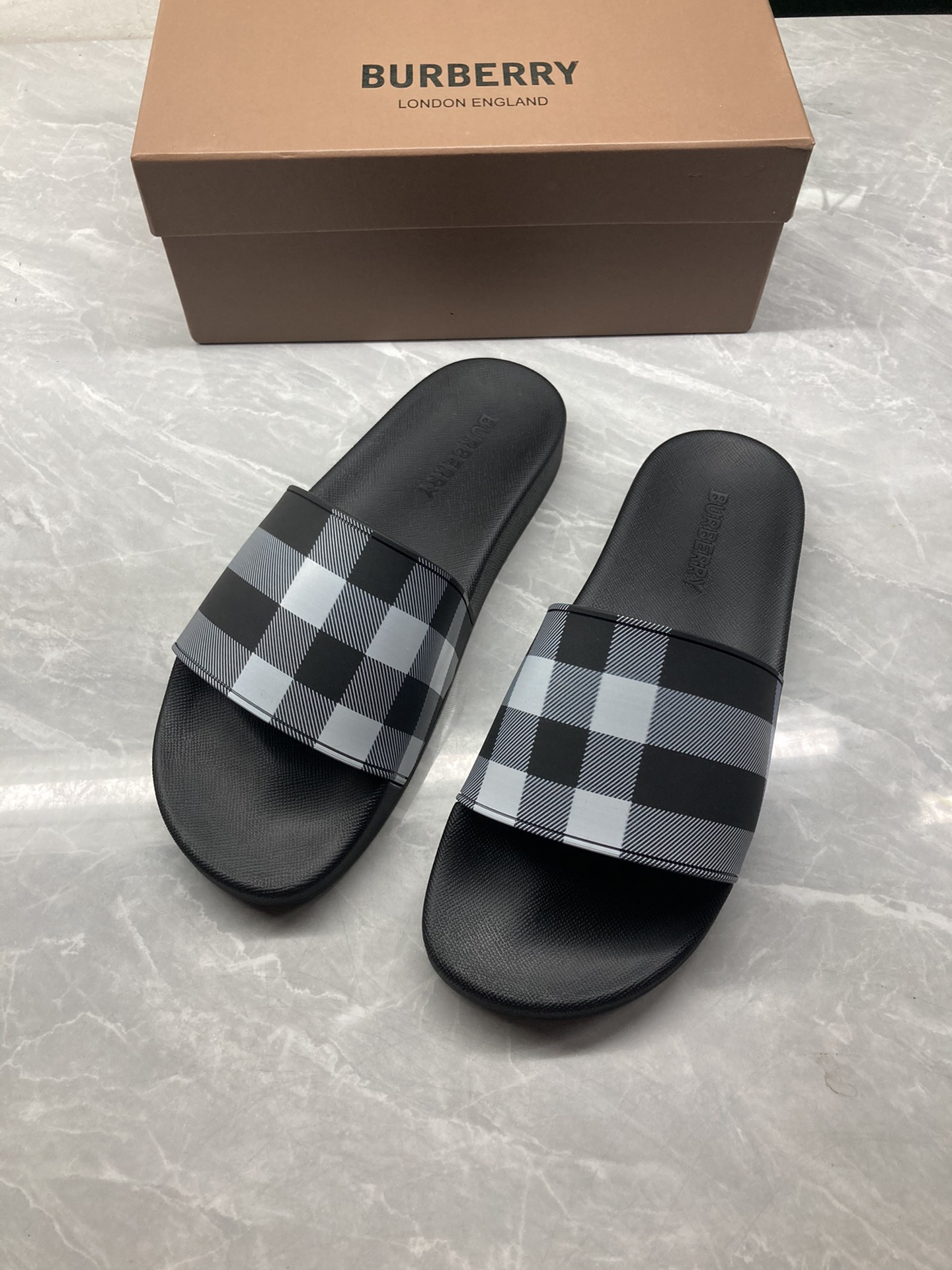 Burberry Check Slides