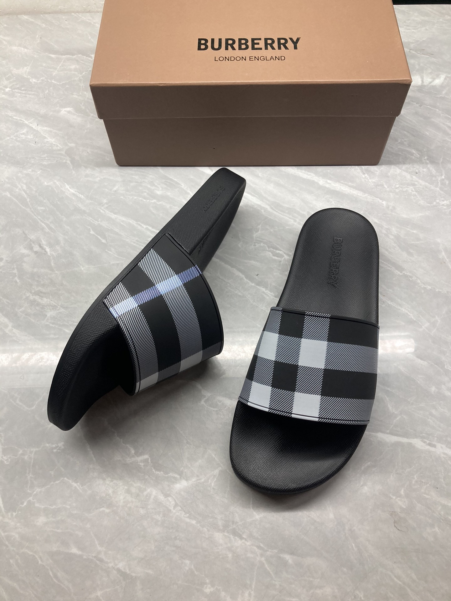 Burberry Check Slides