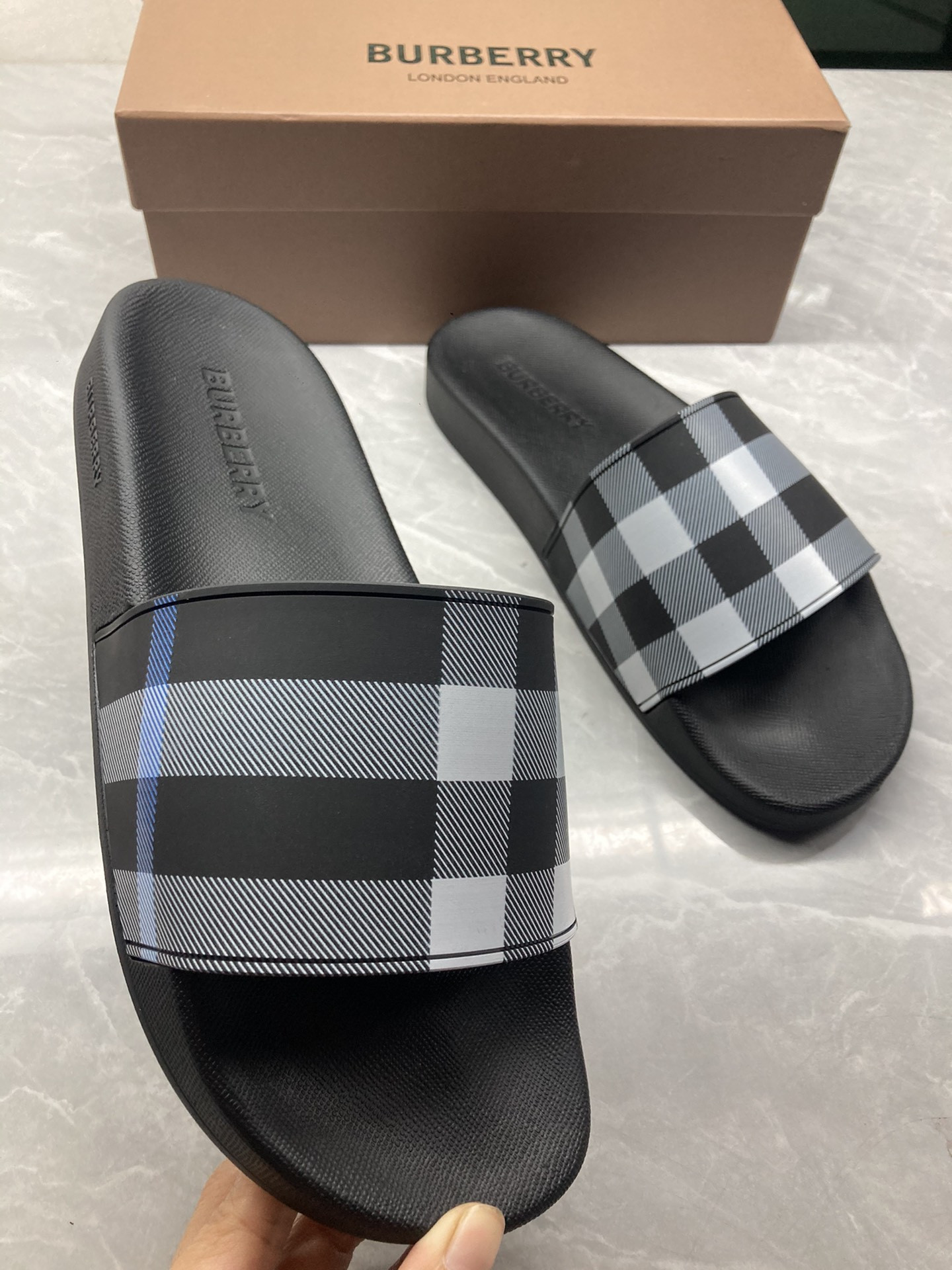 Burberry Check Slides