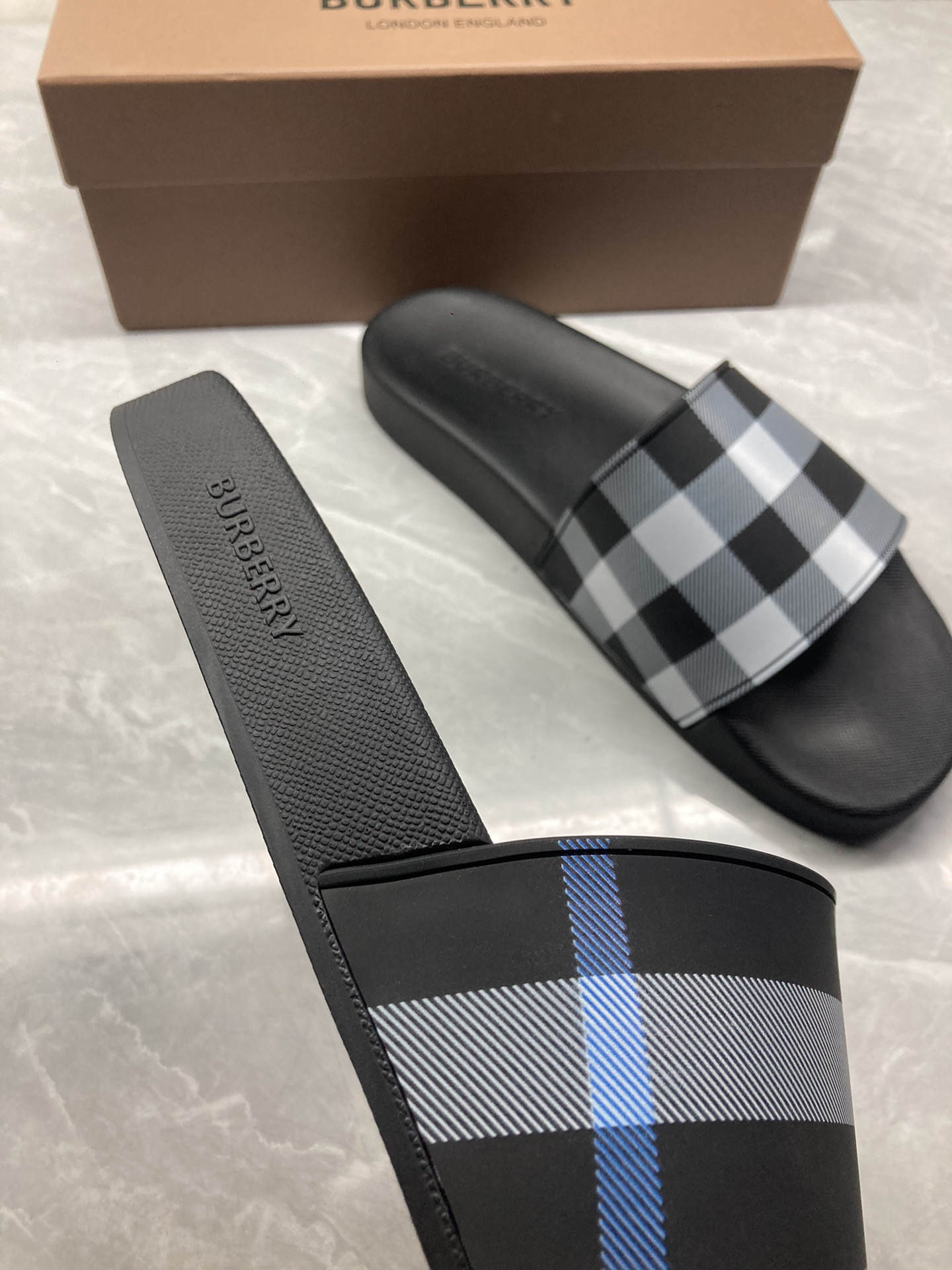 Burberry Check Slides