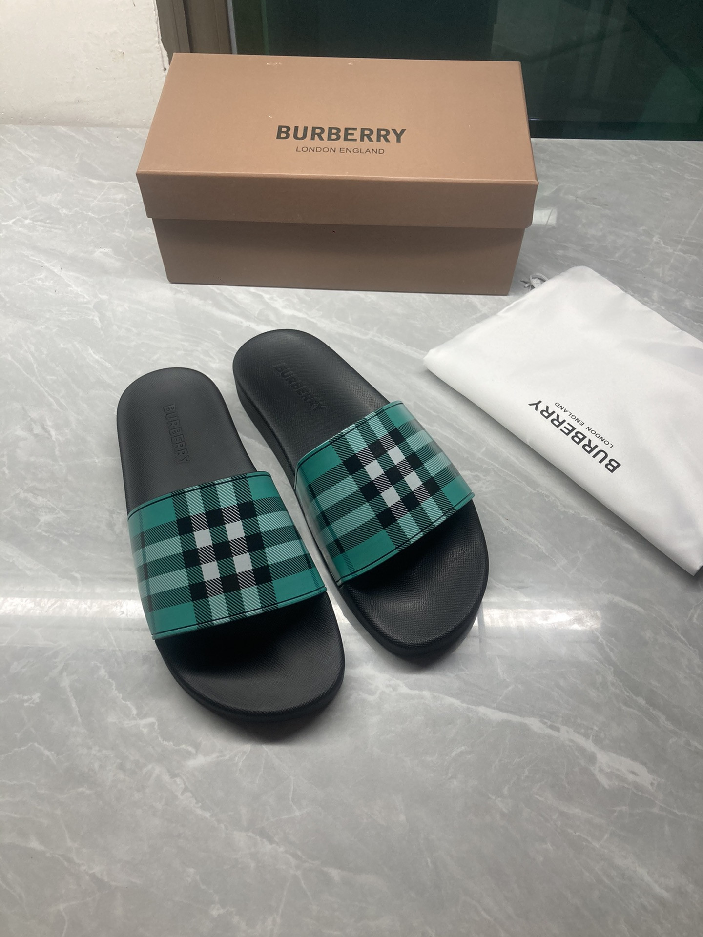 Burberry Check Slides
