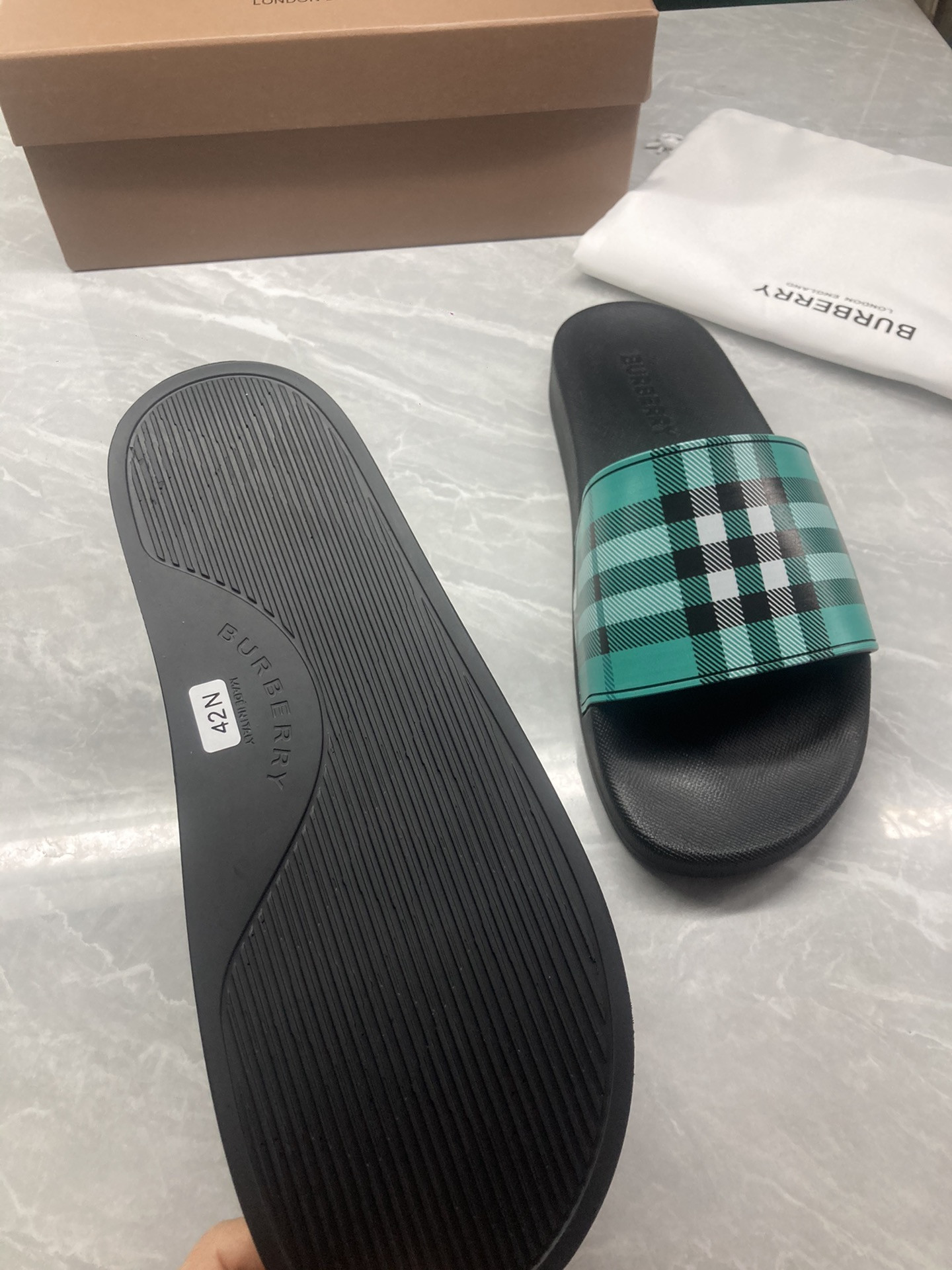 Burberry Check Slides