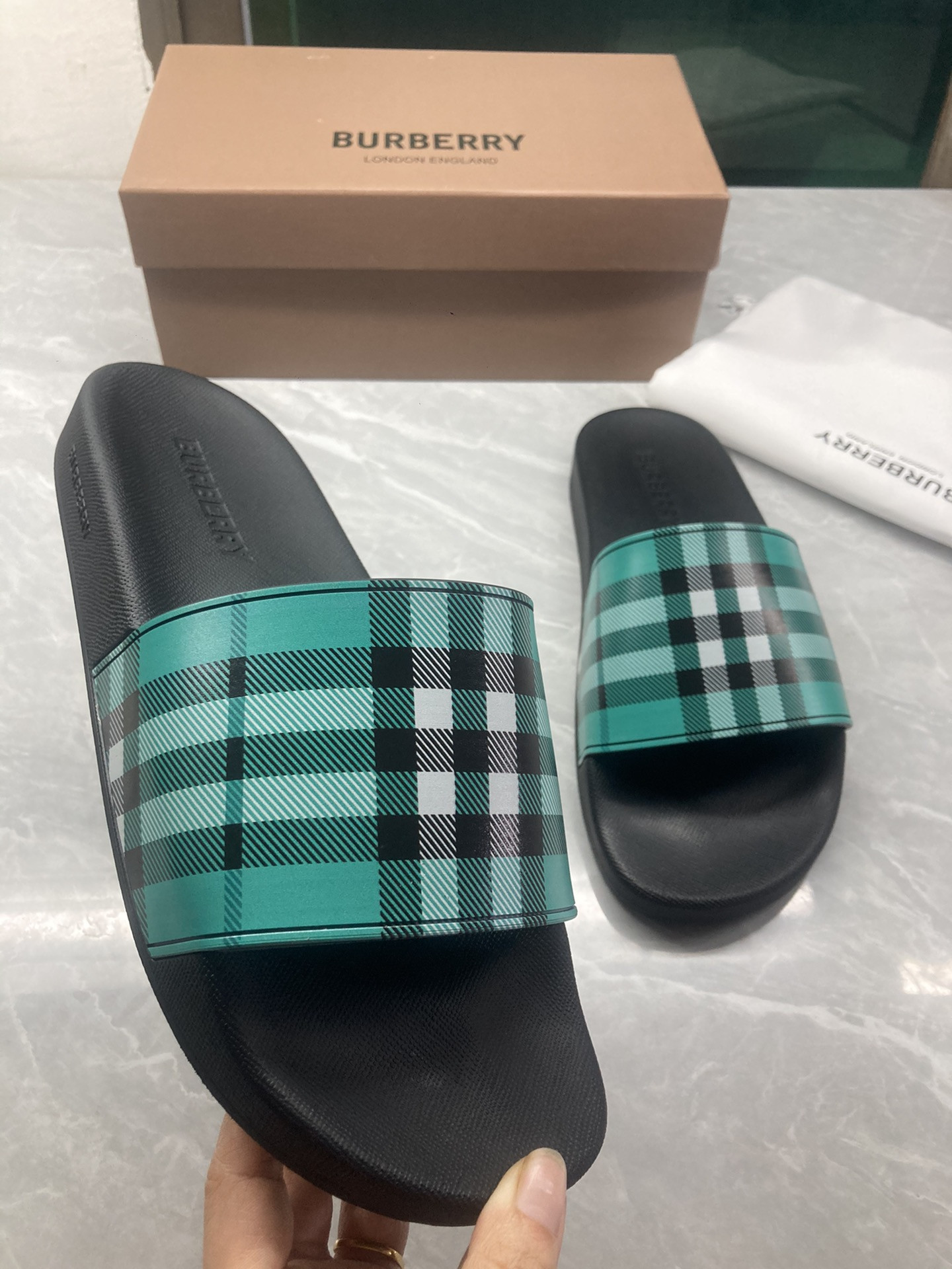 Burberry Check Slides
