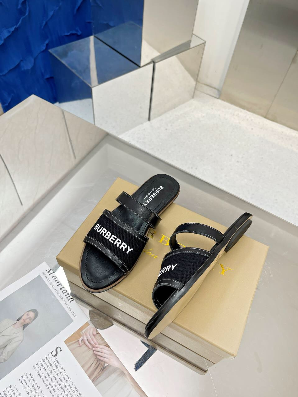 UA Burberry Slides