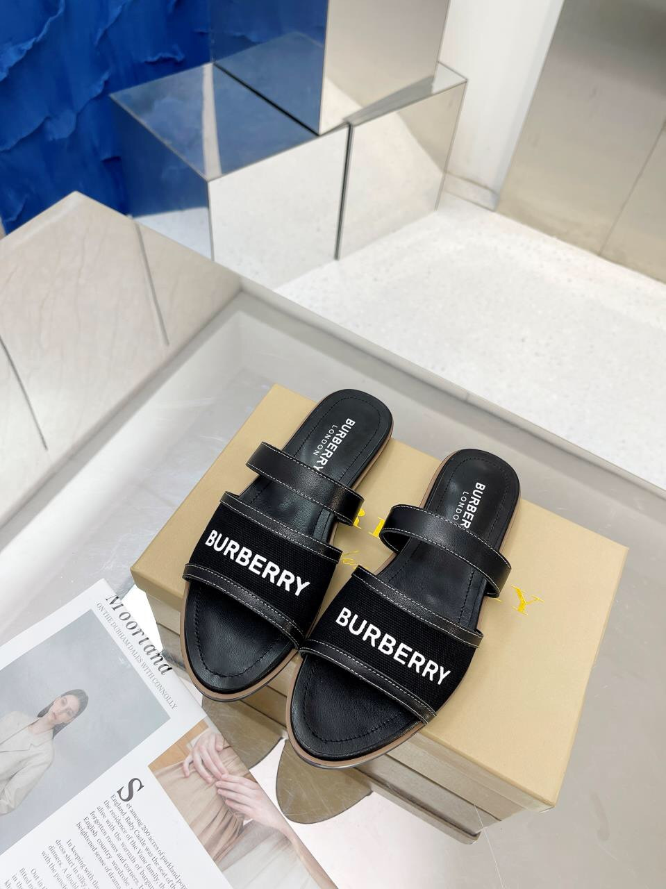 UA Burberry Slides