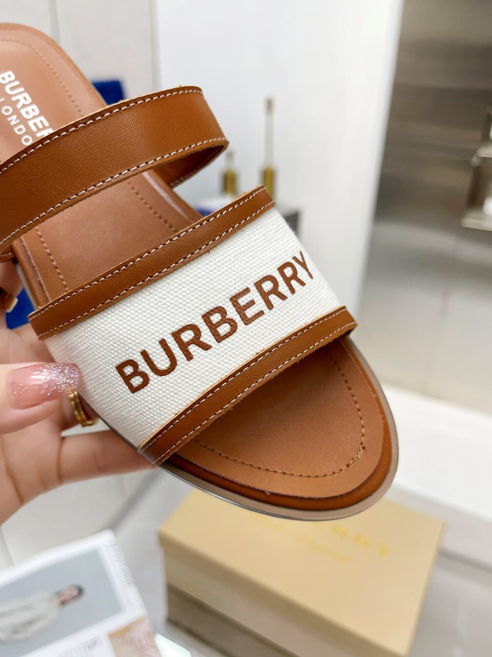 UA Burberry Slides