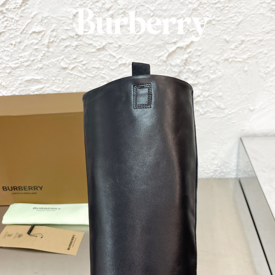 UA Burberry Leather Saddle Tall Boots