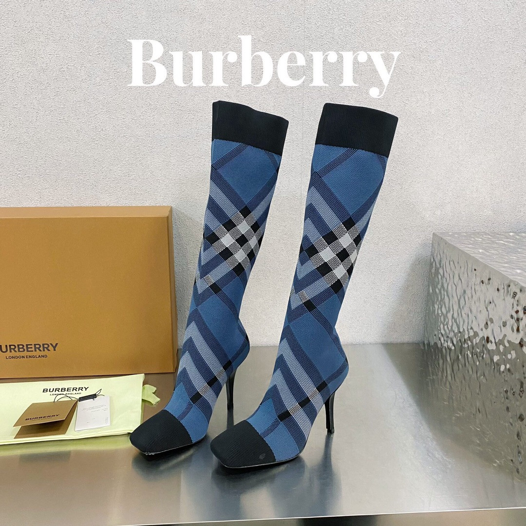 UA Burberry Check High Boots