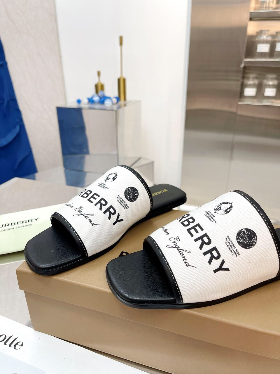 UA Burberry Slides