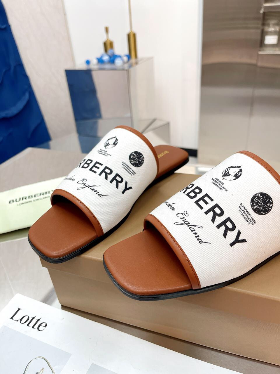 UA Burberry Slides