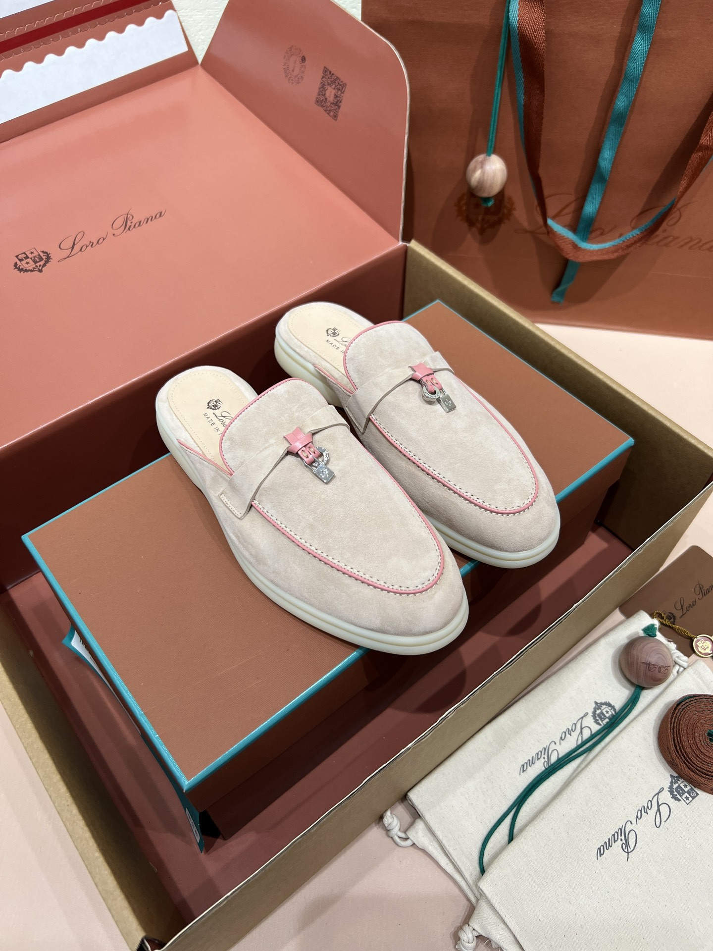 UA Loro Piana Babouche Charms Walk Loafers