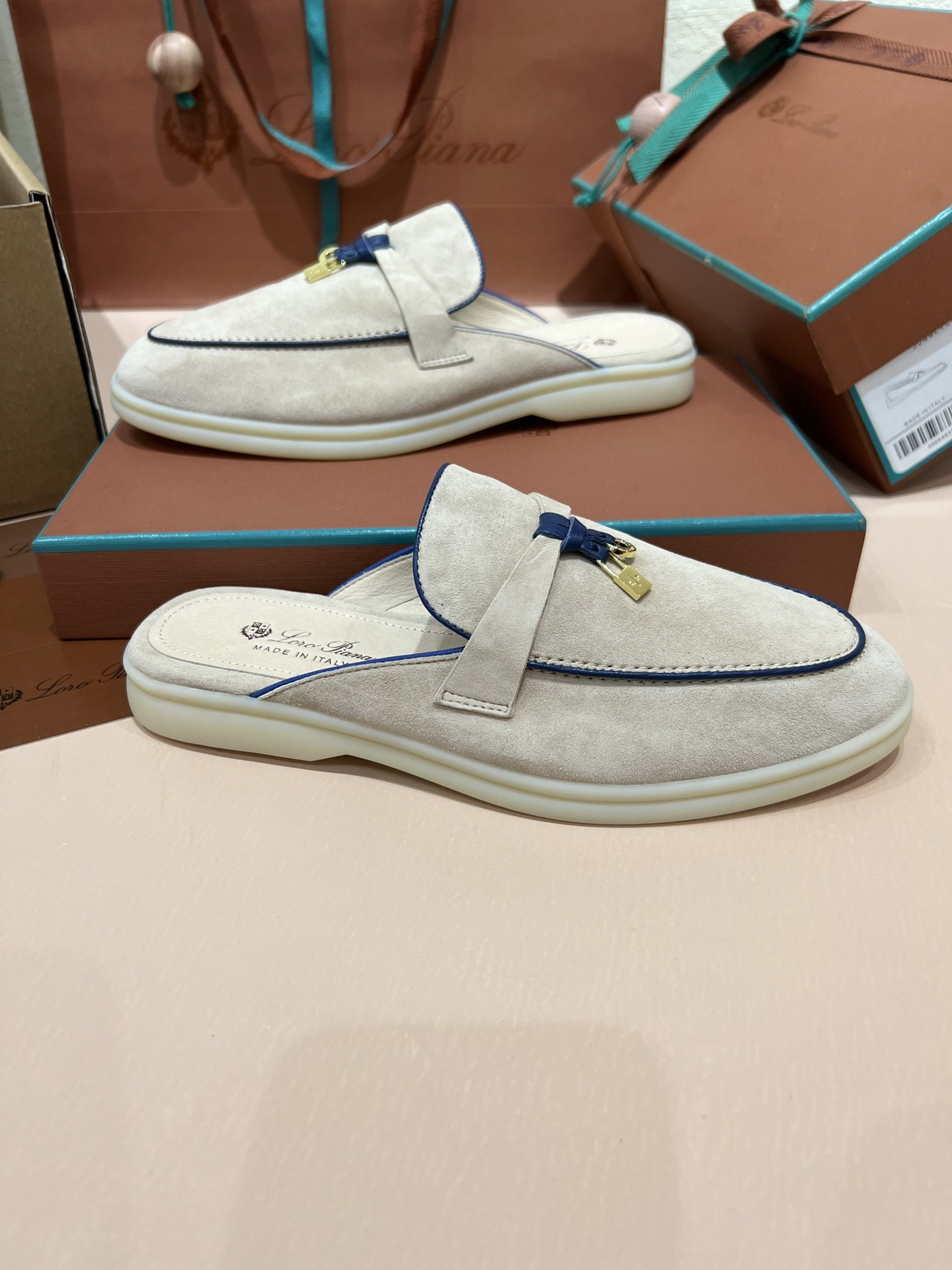UA Loro Piana Babouche Charms Walk Loafers