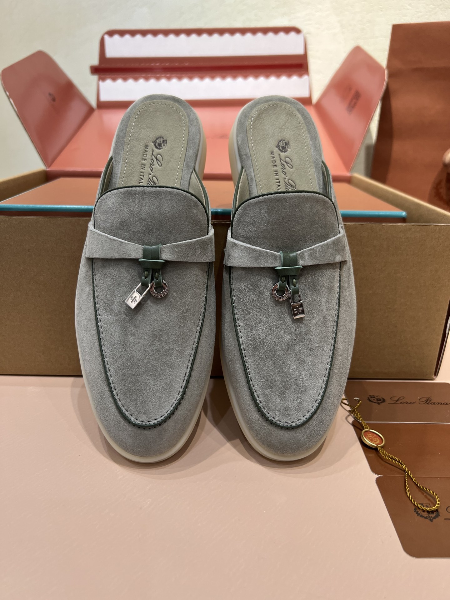 UA Loro Piana Babouche Charms Walk Loafers