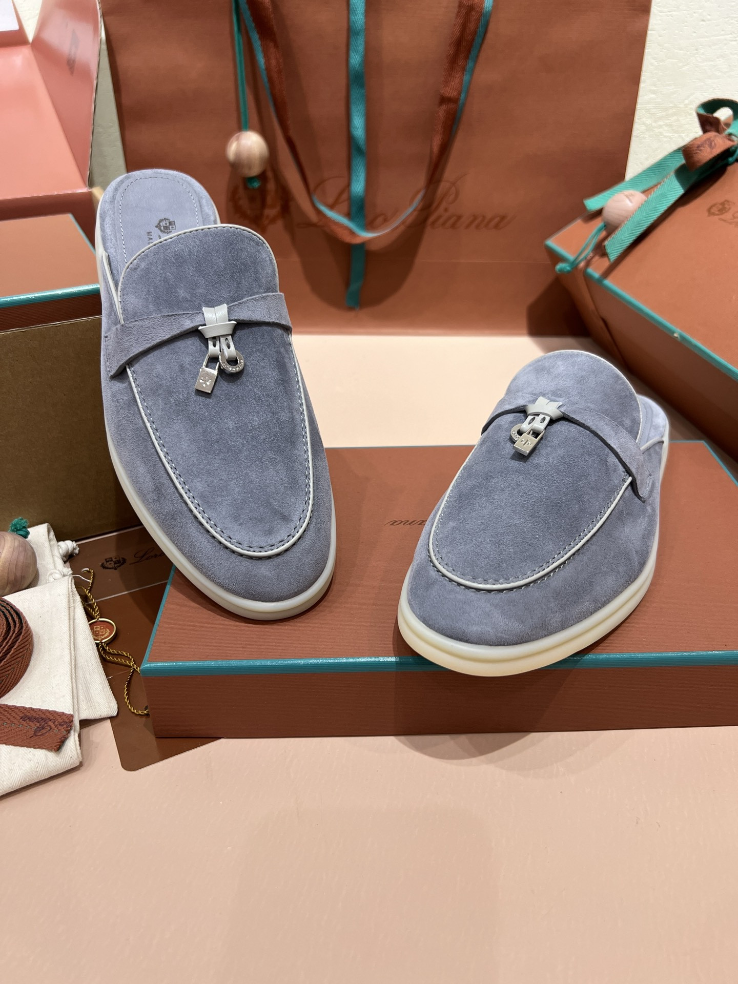 UA Loro Piana Babouche Charms Walk Loafers