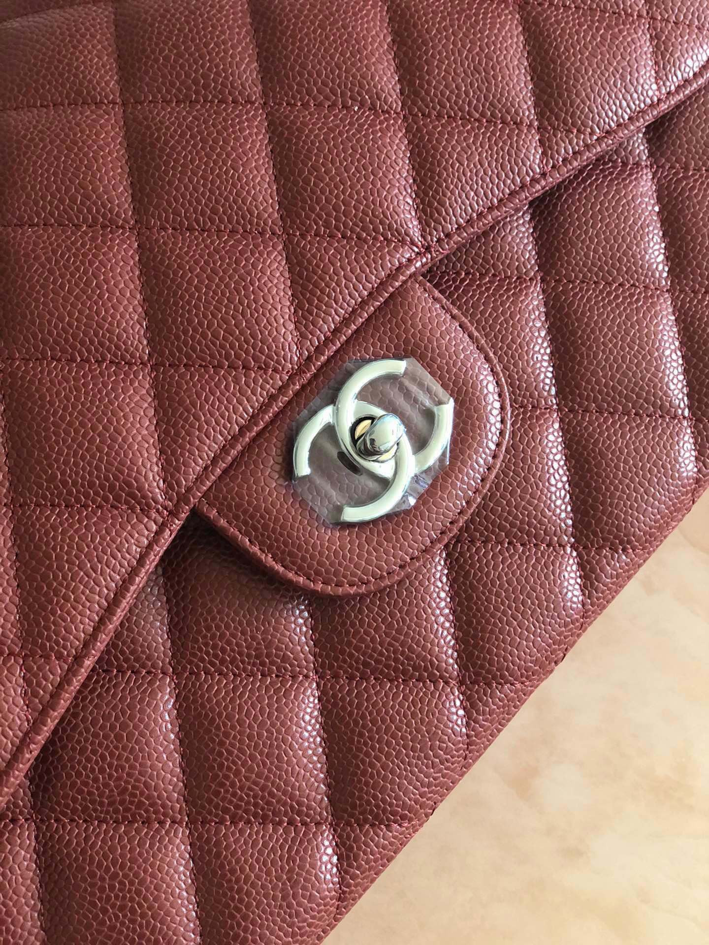 Chanel Classic Flap Jumbo 30cm CF Silver Hardware 7.6 × 11.7 × 3.9 in