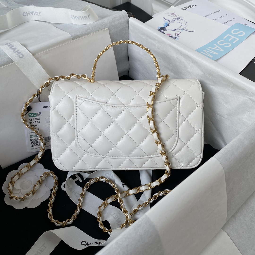 Chanel MINI CLASSIC HANDBAG WITH TOP HANDLE 12 × 20 × 6 CM