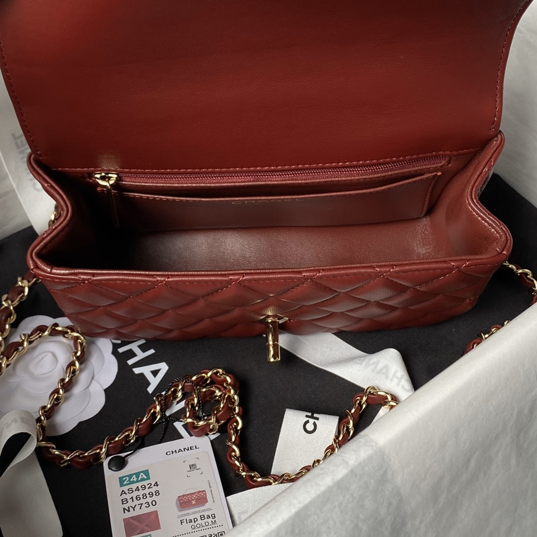 Chanel 24A Mini Classic Handbag 12 × 20 × 6 cm