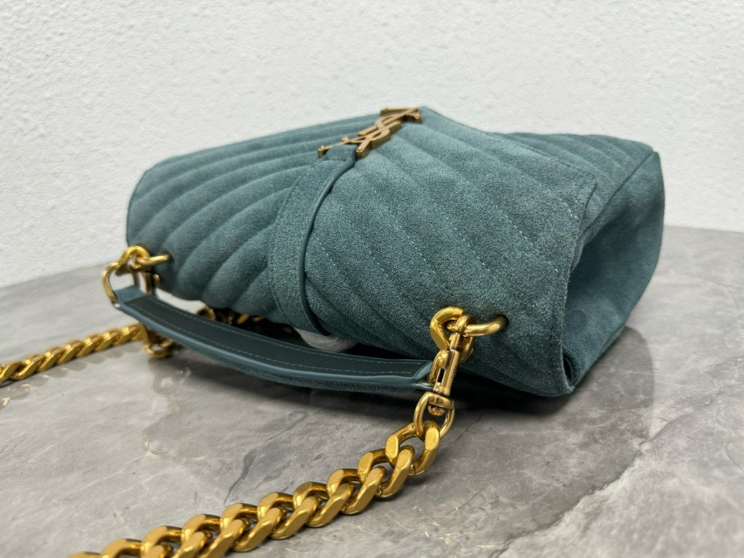 YSL LOULOU QUILTED SUEDE 23x17x9cm