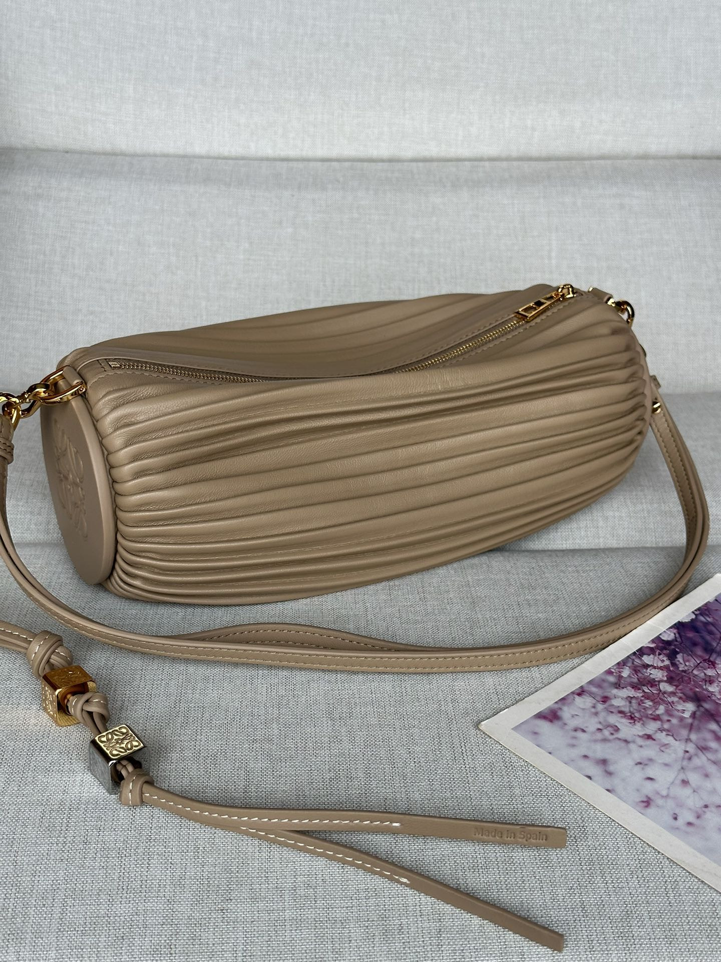 LOEWE Bracelet Pouch in pleated nappa 25x10x10cm