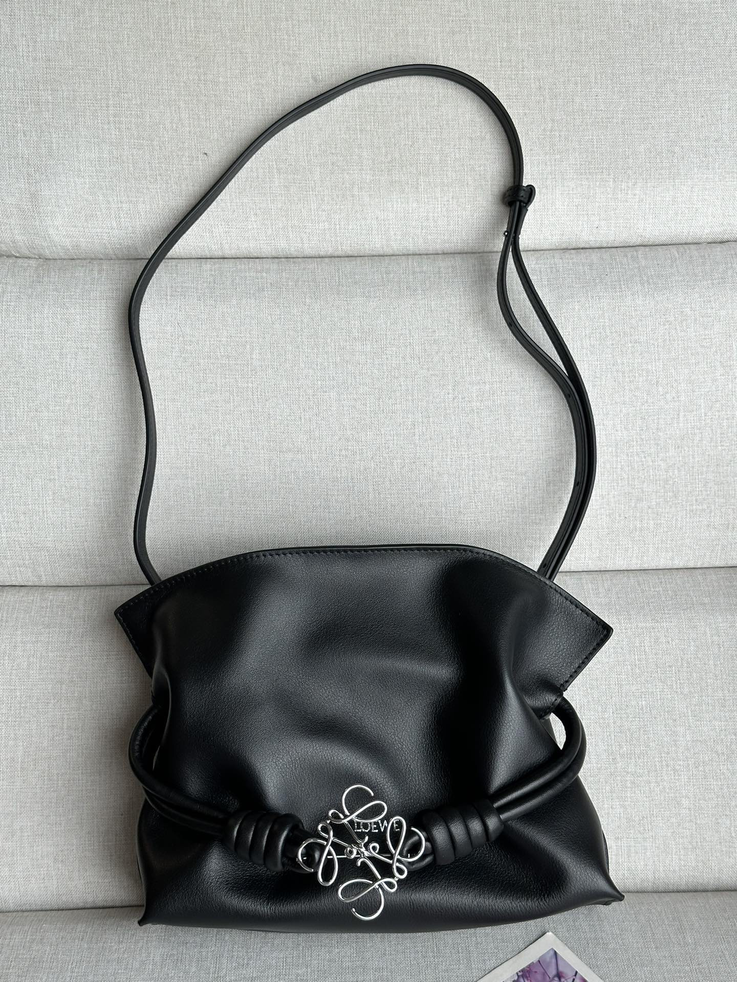 LOEWE Mini Flamenco clutch in nappa calfskin 23.9x9x18cm