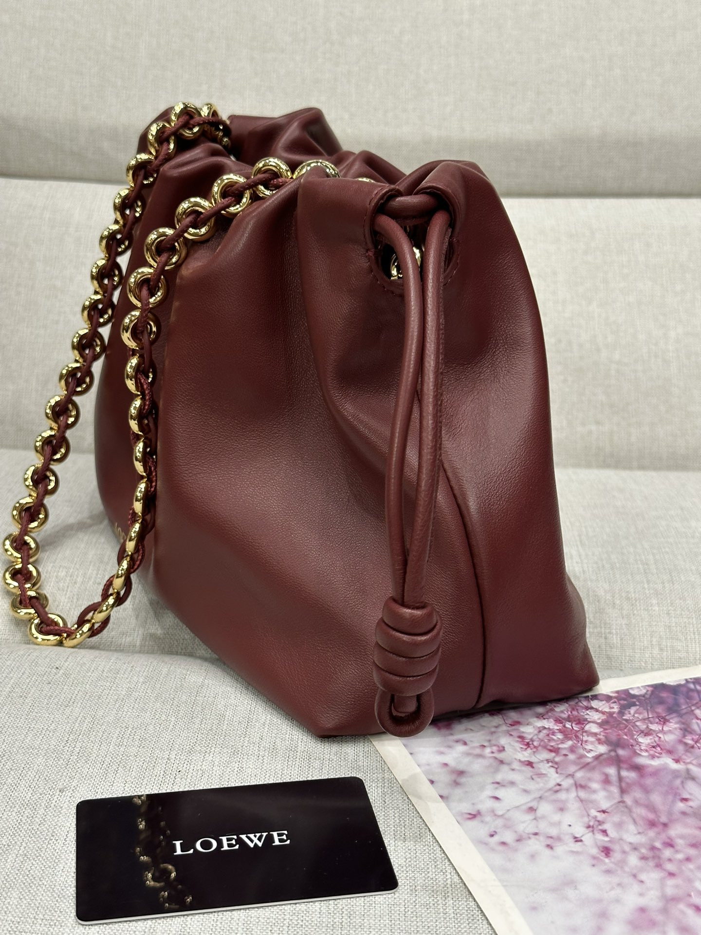 LOEWE Medium Flamenco purse in mellow nappa lambskin 30x10.5x20cm