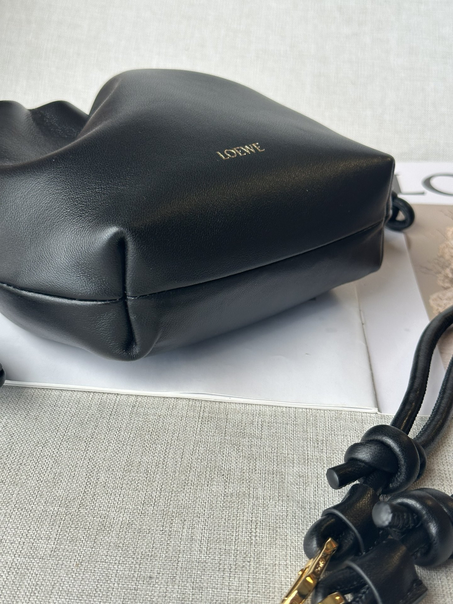 LOEWE Mini Flamenco Purse bag in mellow nappa lambskin 23x17x5.5cm