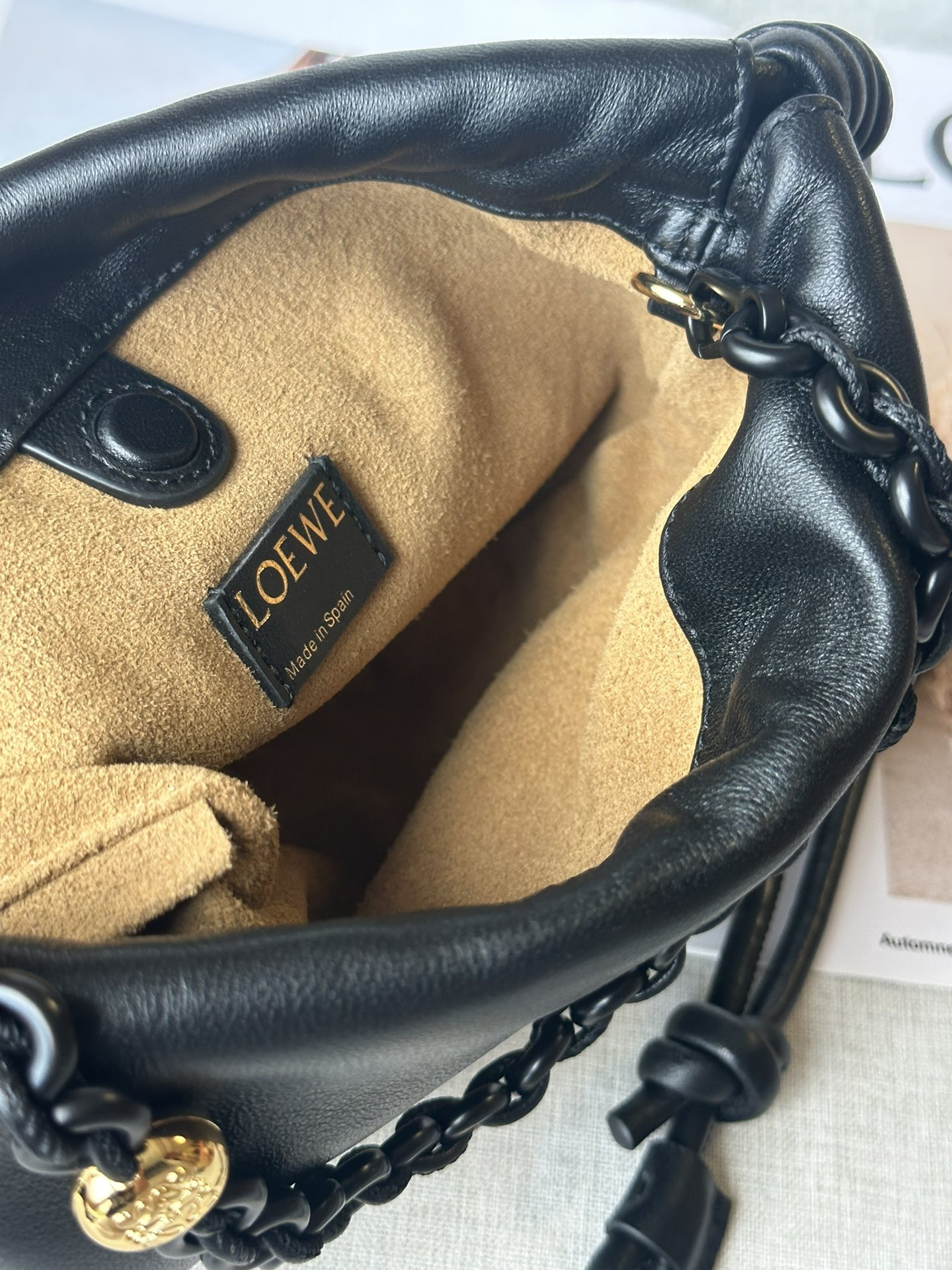 LOEWE Mini Flamenco Purse bag in mellow nappa lambskin 23x17x5.5cm