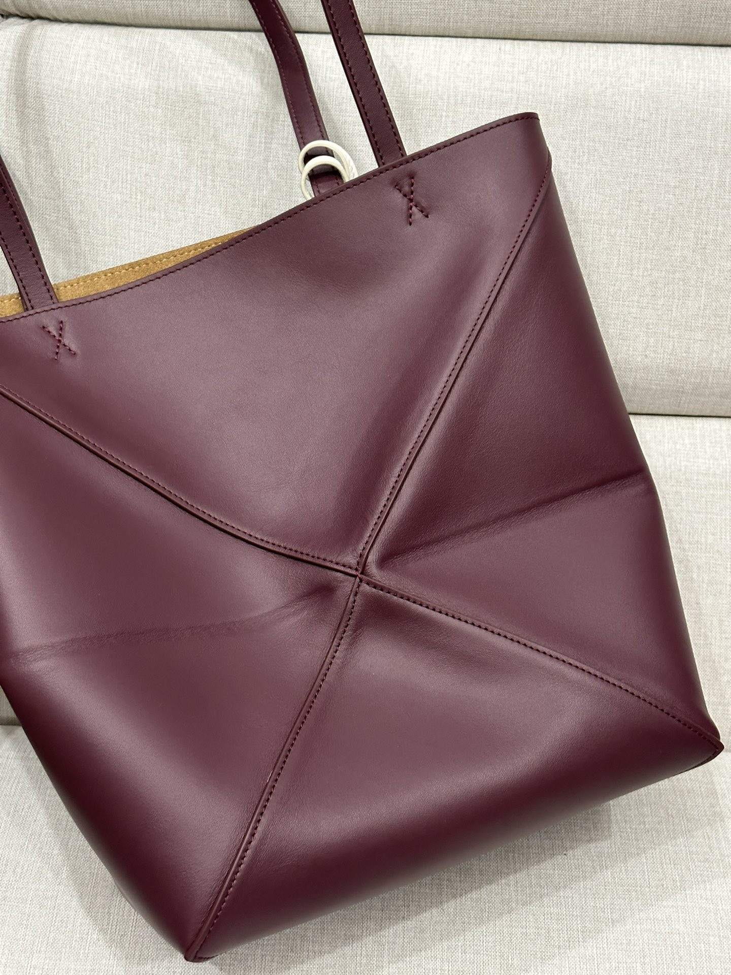 LOEWE Medium Puzzle Fold tote in shiny calfskin 25.5x14.5x31.5cm