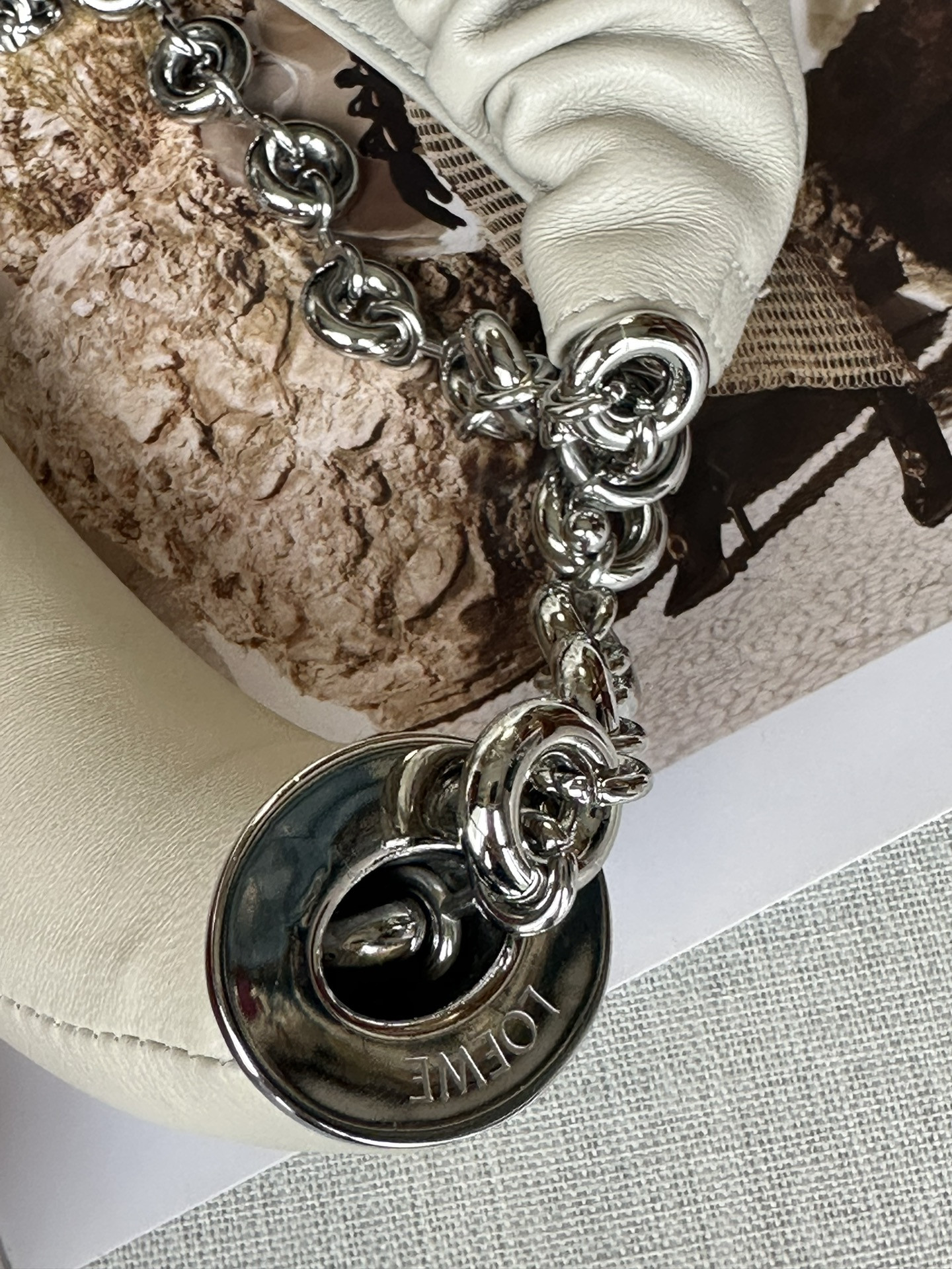 LOEWE Medium Squeeze bag in mellow nappa lambskin 34x33x13.5cm