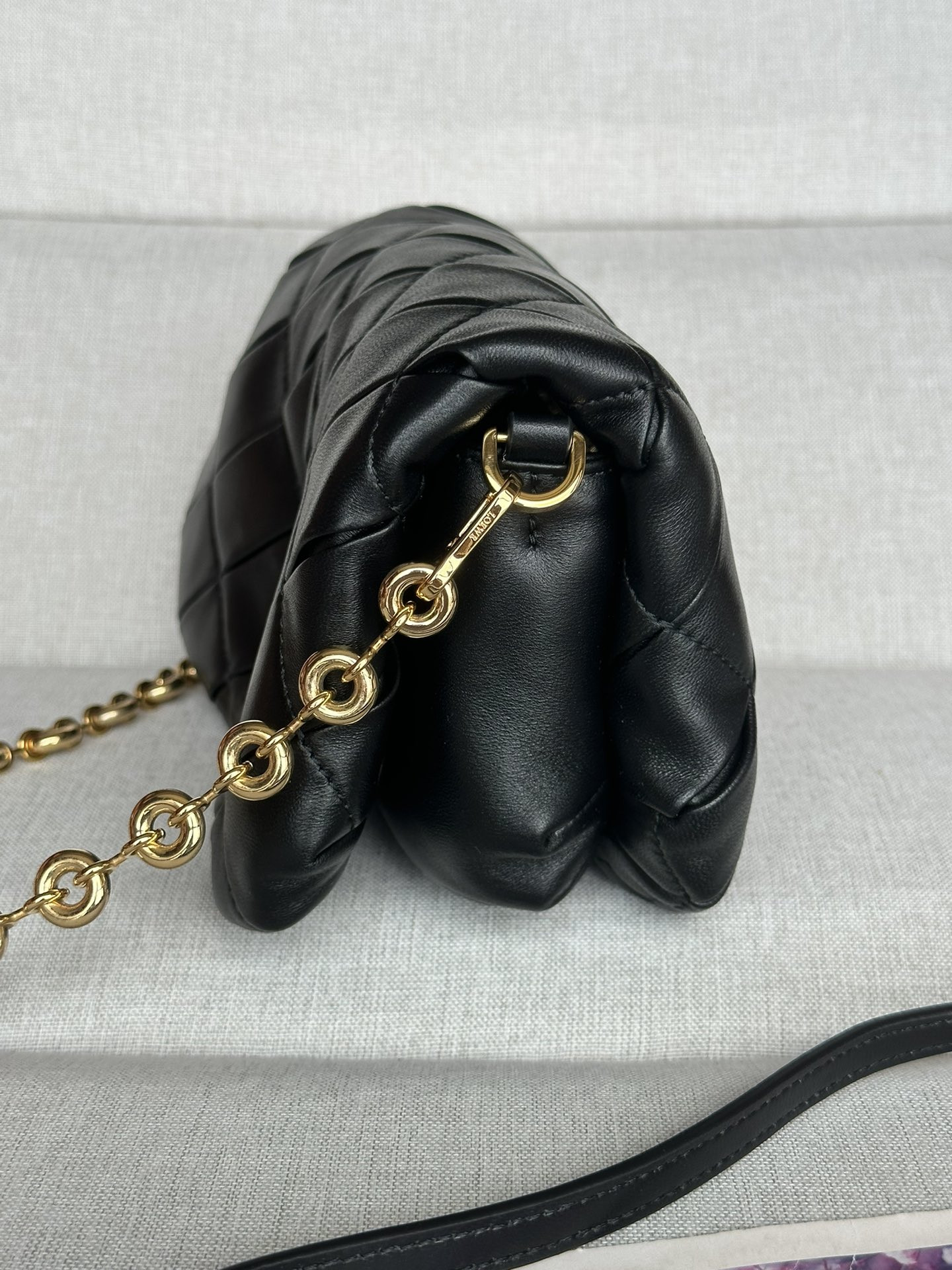 LOEWE Mini Puffer Goya in pleated shiny nappa lambskin 20x6x13cm