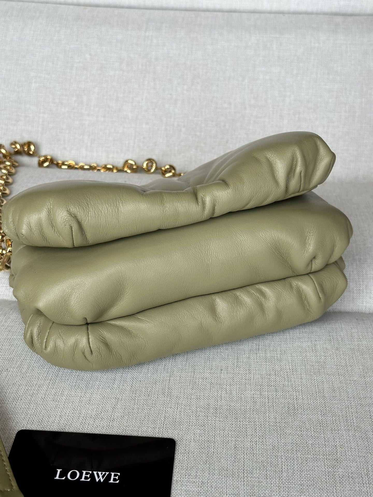 LOEWE Mini Puffer Goya bag in shiny nappa lambskin 20x13x6cm