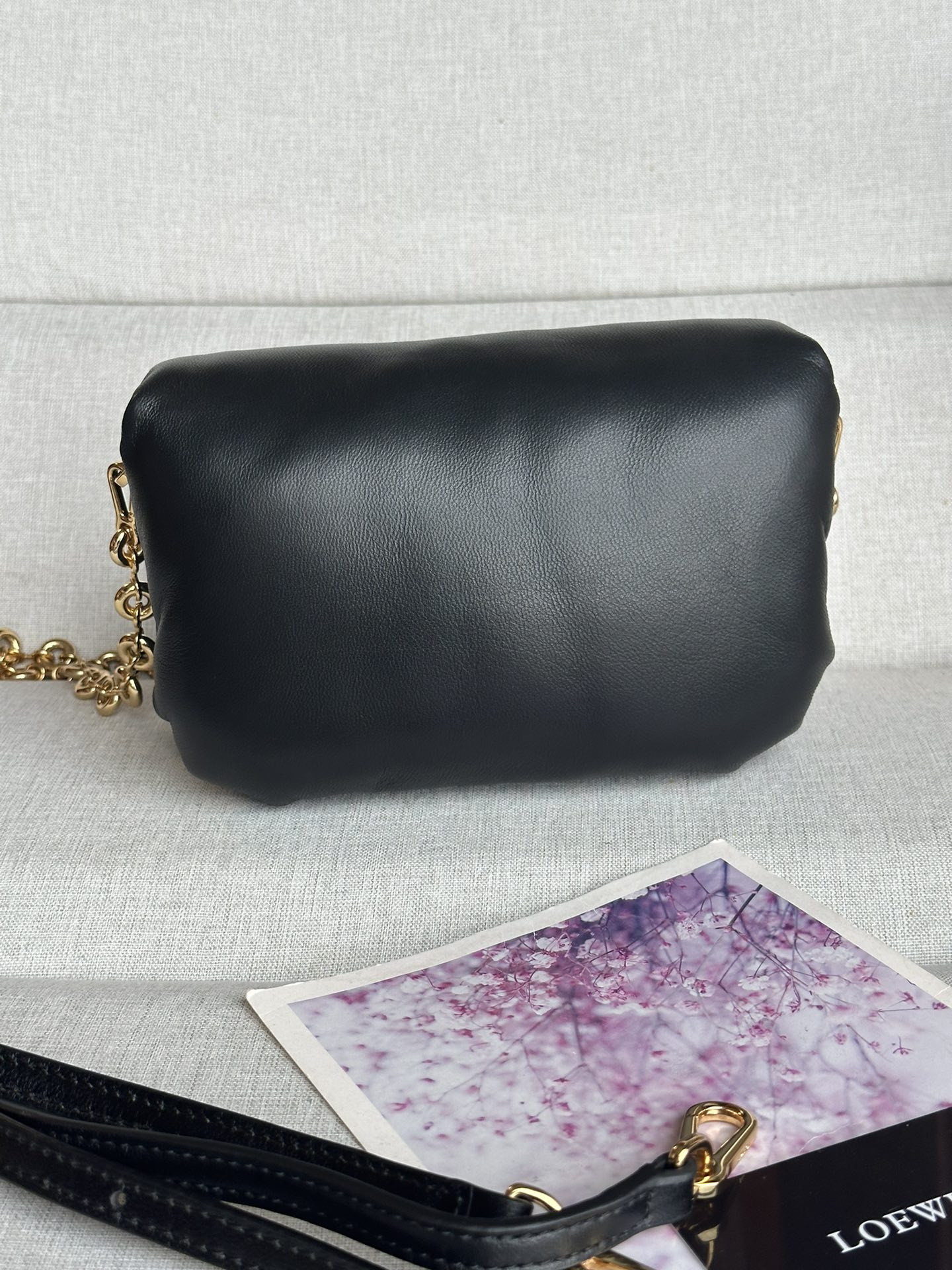 LOEWE Mini Puffer Goya bag in shiny nappa lambskin 20x13x6cm