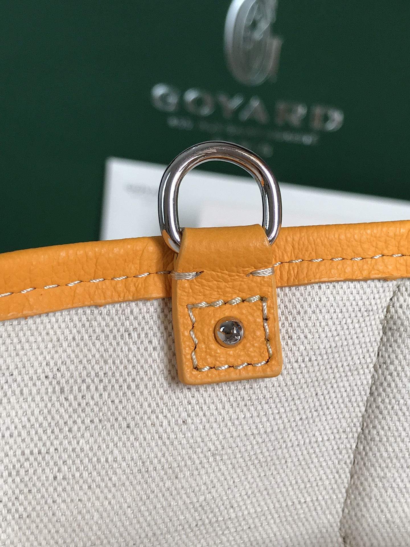 Goyard Goyardine Belharra PM Coral Tote Palladium Hardware 18x14x23cm