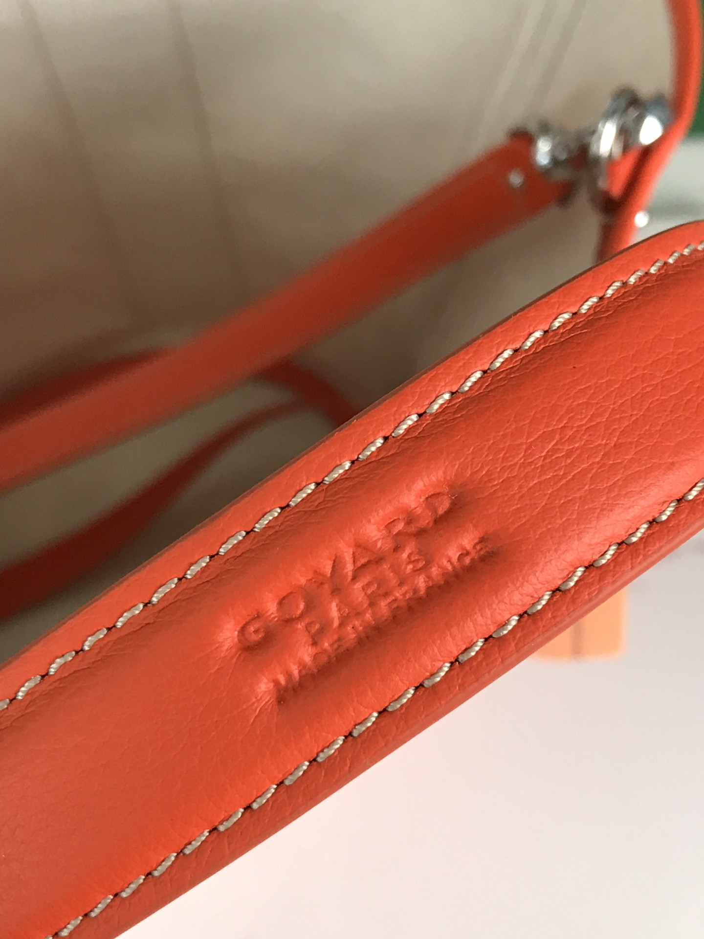 Goyard Goyardine Belharra PM Coral Tote Palladium Hardware 18x14x23cm