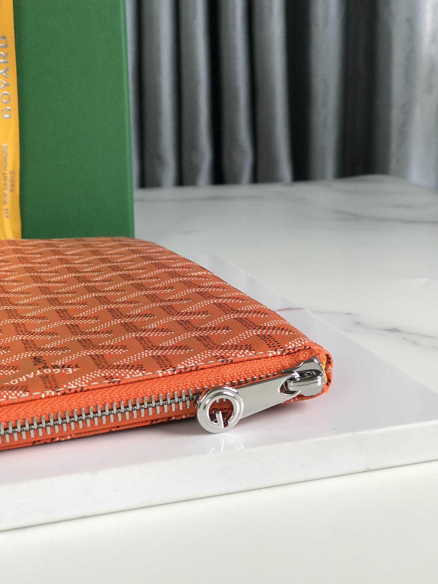 Goyard Goyardine Senat MM Pouch Palladium Hardware 36x26x0.5cm