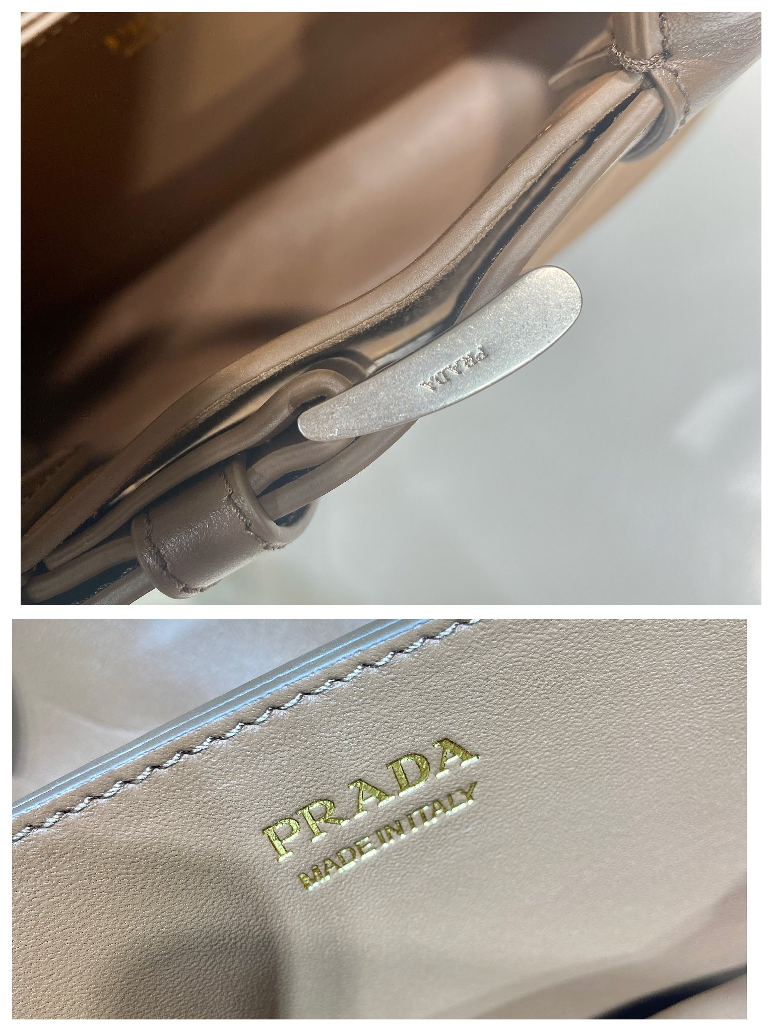 Prada Large Prada Buckle suede bag with belt 27.5x37.5x14cm