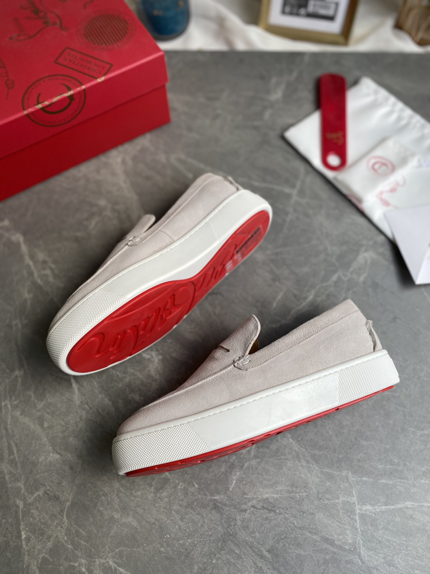 UA Christian Louboutin thick-soled loafers